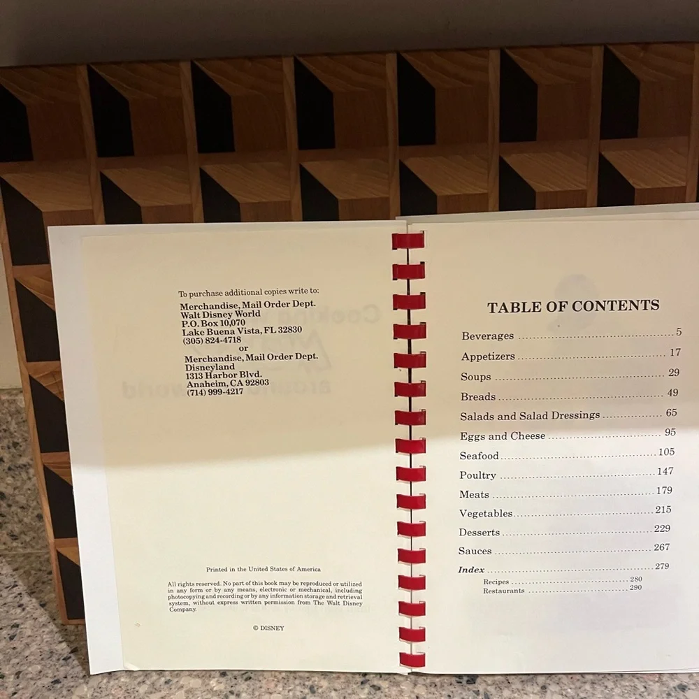 Vintage Disney Mickey Mouse Cookbook - Red Spiral Binding